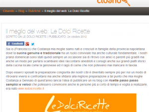 Il meglio del web- Le Dolci Ricette - Cibando Blog