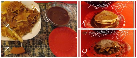 Procediemento per i pancakes con salsa al cioccolato