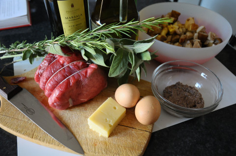 Filetto di manzo con porcini e fontina ingredienti