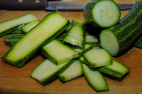 Affettate le zucchine